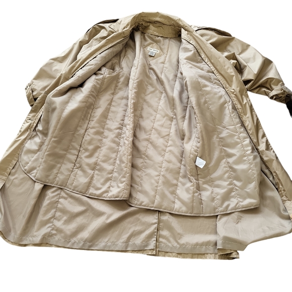 EUC Vintage Peter Daniels women's gold metallic oversized trenchcoat, 14 no belt - Picture 5 of 12
